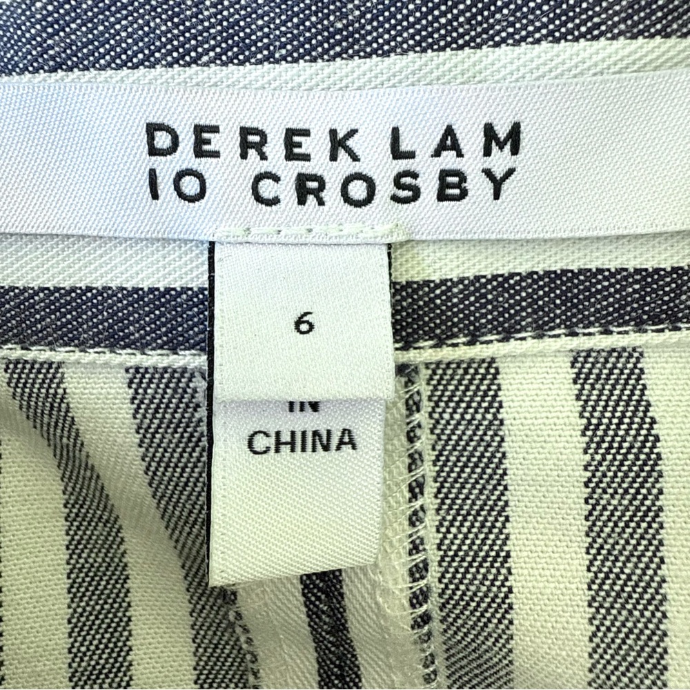 Derek Lam 10 Crosby Striped Utility Shirt Dress - Picture 6 of 7